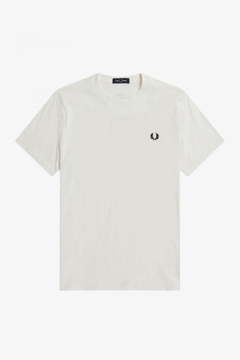 White Fred Perry Graphic Print Men\'s T Shirts | PH 1689JPQJ